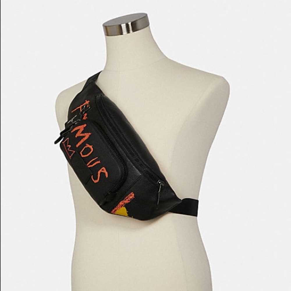 New💃Coach Coach X Jean Michel Basquiat Track Belt Bag - Picture 13 of 14